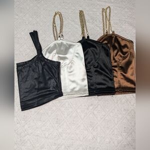 3 Medium Shein Corsets W/ Chain And Get The 4th One Free!